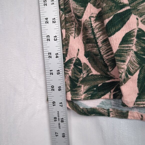 Pink & Green Leaf Print Summer Pants - Picture 5 of 5